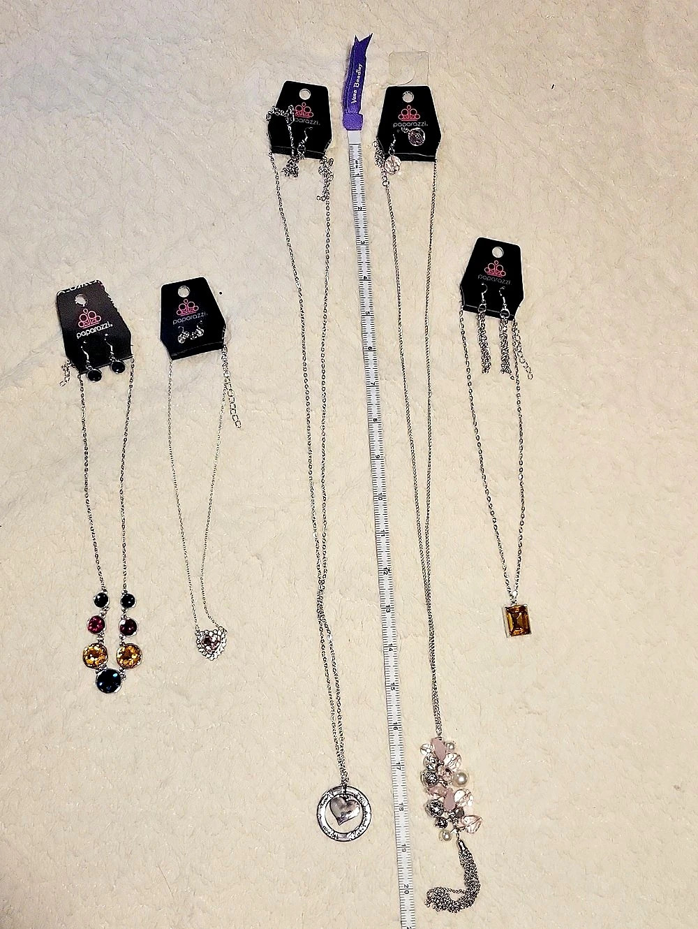 Charming Charlie Jewelry Lot Silver & Pink Like New